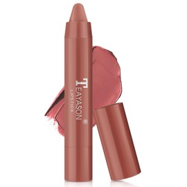 Matte Long Lasting Lip Sticks - 6 Colors Lasting Long Lip Lipstick Pencil Water Crayon Proof Velvet Lipstick Natural Lipstick (6#, 18.3g)