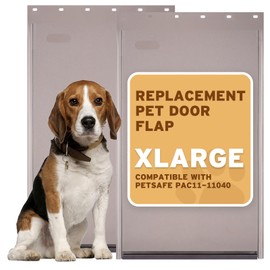 PAC11-11040 Dog Door Replacement Flap | Heavy-Duty PVC Material | 10.1" x 16.8" XL Size, BPA-Free & Weatherproof | Includes Screws for Secure Installation