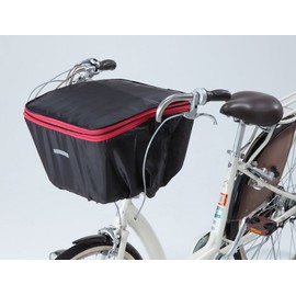 Kawadomi Seisakusho Bicycle Front and Rear Basket Cover (Compatible with Center Basket) KW-767FR/BK Black