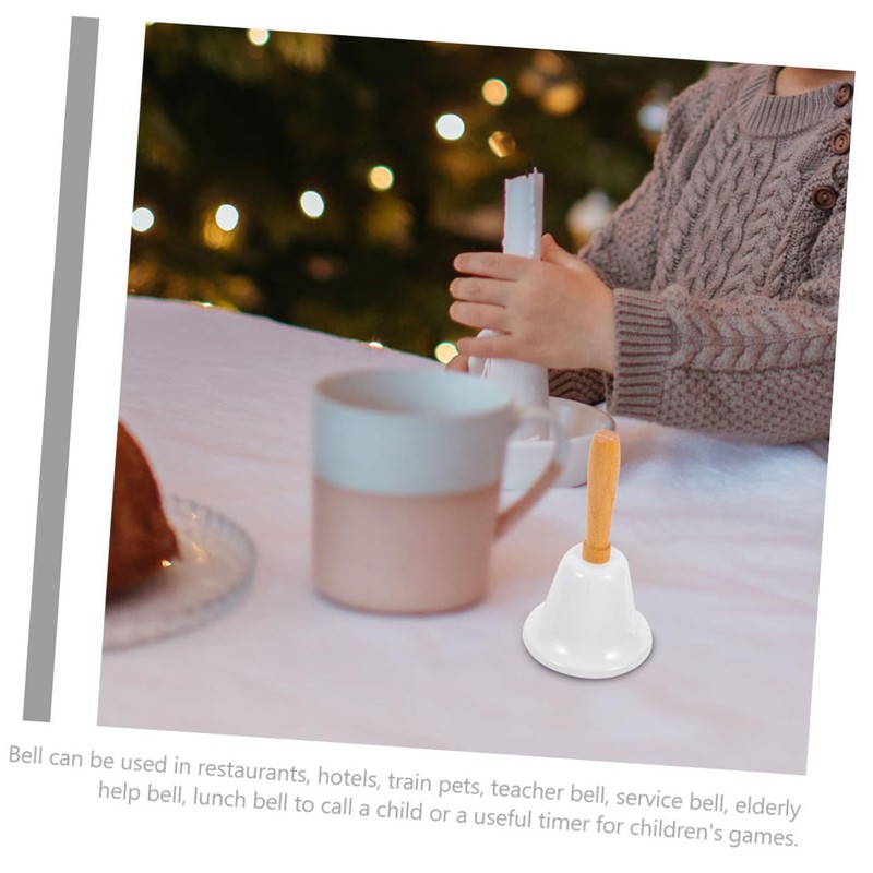 WOONEKY 2pcs Rustic Iron Ring Bell Handbell Jingle Bells for