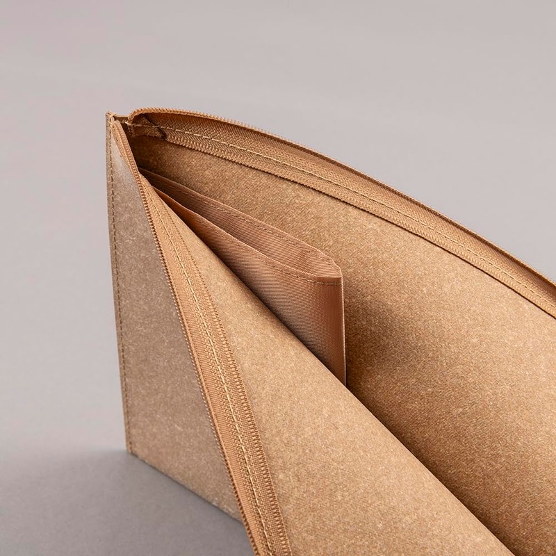 Nakabayashi CLL-FCB6BR Recycled Leather [Kurure] Flat Case B6 Brown