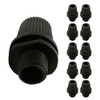 10 Pack | Black Straight Flex Cord Grip with 10mm