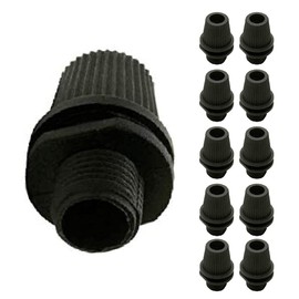 10 Pack | Black Straight Flex Cord Grip with 10mm Male Thread | Strain Relief | Screws Directly into Lampholder | DIY & Light Fitting Repair | High Grade Thermoplastic Resin