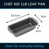 Chef Aid Non-Stick Set of Two, 1lb/454g Loaf Tins, Grey