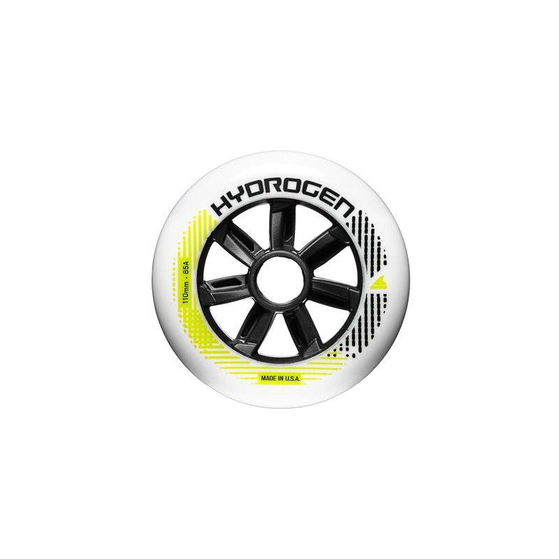 Rollerblade Unisex - Adult Hydrogen 110/85A (6 Pieces) Wheels, White,