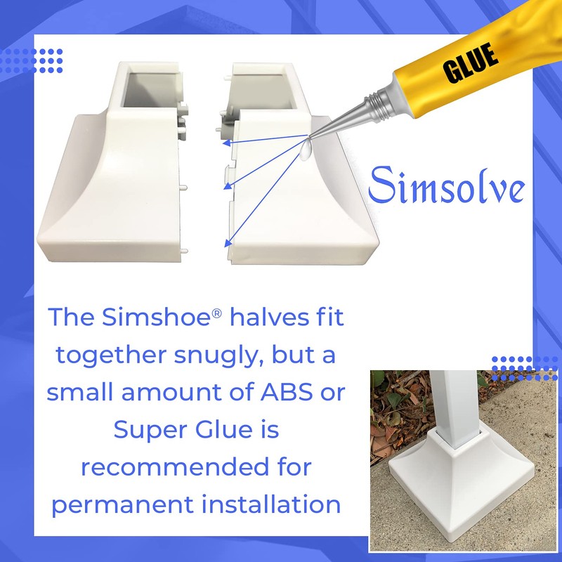 Deck Post Base Cover – Durable, Snap-Together Shoe Base Instantly