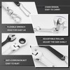 Chumia 2 Sets 10mm Ratchet Wrench Keychain Key Ring and