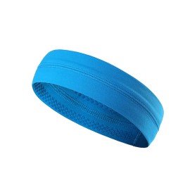 Unbranded Cooling Headbands Men Women Workout Sweat Band Elastic Moisture Wicking Hairband - Light Blue