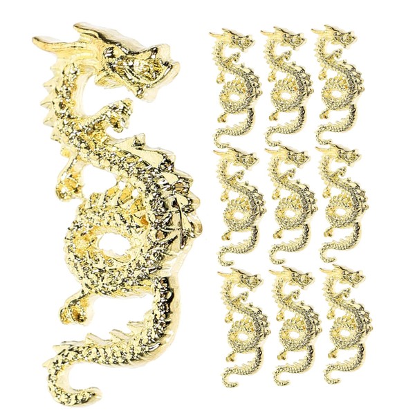 NOLITOY 10pcs Dragon Nail Charms for Nail Art Unique Alloy