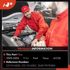 A-Premium Air Conditioning A/C Compressor with Clutch Compatible with Ford Focus 2.0L 2003-2004, only fits for DOHC