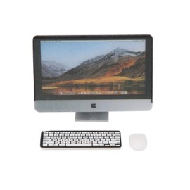 Okuyonic 1:12 Miniature Computer Set Healthy Dollhouse Mouse (Computer Three-Piece Suit)