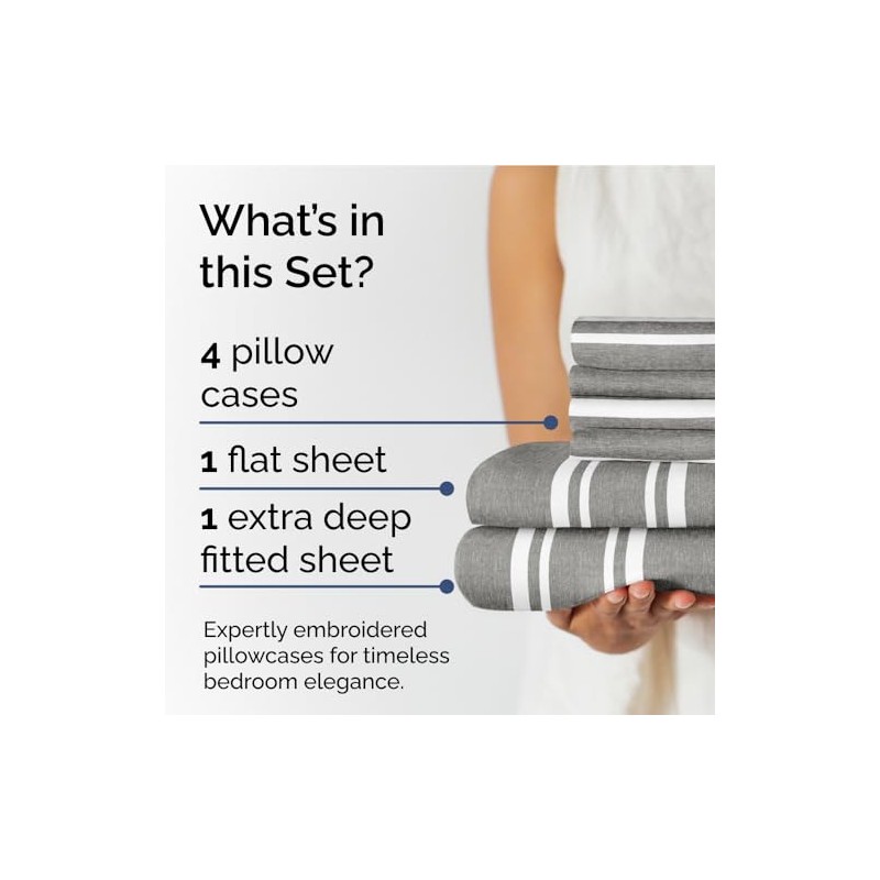 CGK Unlimited Extra Deep Cal King Sheet Set - 6