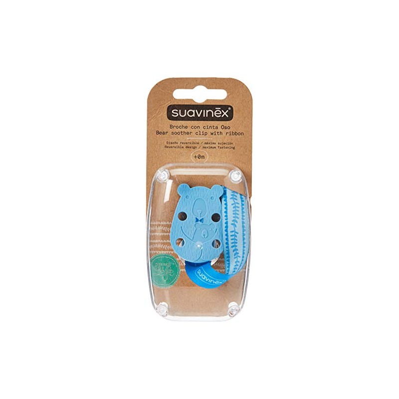BROCHE SUJETA CHUPON "MEANINGFUL LIFE" AZUL SUAVINEX