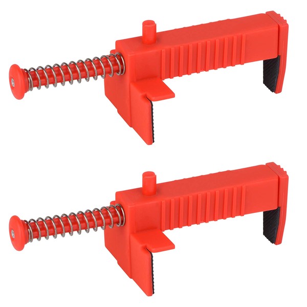2 Pack Brick Line Runner Brick Liner Clamps Wire Drawer Bricklaying Tool Fixer for Building Construction Brickwork Wire Puller, Red