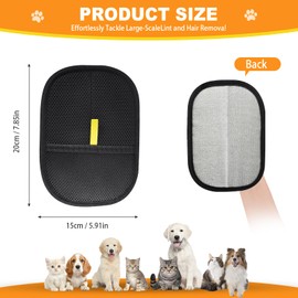 3Pcs Pet Hair Removal Gloves, Reusable Electrostatic Pet Hair Removal Gloves,Upgraded Animal Fur Removal Tool for Cats & Dogs