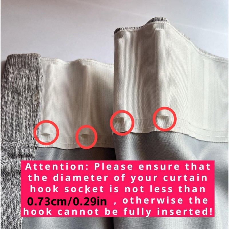 50 Pcs Plastic Adjustable Depth Pleat Hooks for Window, Door