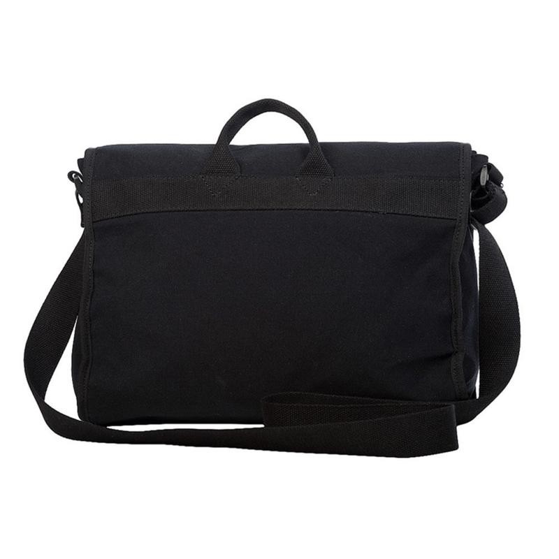 Black Canvas Bat Messenger Bag