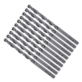 METALLIXITY Drill Bit (3mm) 10Pcs, 4241 High-Speed Steel Straight Shank Nitriding Black 118° for Wood Plastic Iron Copper Aluminum Low Soft Metal