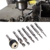 7Pcs/Set Spiral Combination Tap High Speed Steel 1/4in Hex Shank