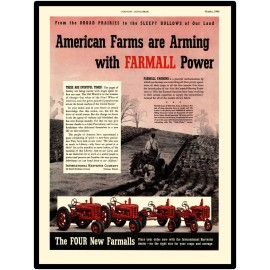 1940 International Harvesters New Metal Sign Farmall Models M, H, B & A Pictured