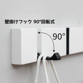 YWHWLX Wall Hanger, Wall Hanger, Flip Hook, 3 Rows of Opening/Closing Hooks, Stylish, Movable & Storage Hook, Space Saving, Hat Hanging, Clothes Hanging, Entryway, Bathroom, Sleeping, Wall Hanging