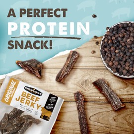 Stripling's Original Peppered Beef Jerky - Family Owned Premium Beef Jerky Snack Packs - Tender Carnivore Snacks Made in the USA, Beef Jerky Gifts for Men - High-Protein Snack Ideal for Jerky Lovers