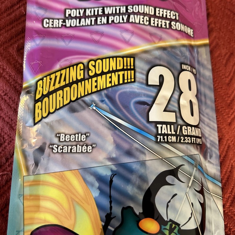 X Kites Kite Beetle 28in Buzzkite Poly W/Sound Effect SkyTails