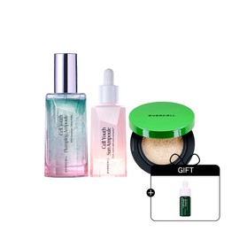 Evercell Cell Youth Brightening Routine 3-Piece Set (Plumping Ampoule + Sun Ampoule + Cushion) Anti-aging radiance spring and summer skin care / 에버셀 셀 유스 화잘먹 루틴 3종 세트(플럼핑 앰플+선앰플+쿠션) 안티에이징 광채 봄여름 피부관리