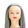 Green Purple Gradient Wig Hair Mannequin Head Hairdressing Styling Training