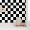 Removable Wallpaper Swatch - Retro Checkerboard Black White Checkered Custom