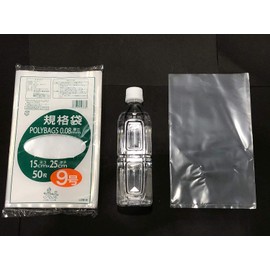 Oldy L08-9 Kitchen Plastic Bags, Standard Bags, Transparent, Size 9, Length 9, Length 9.8 x Width 5.9 inches (25 x 15 cm), Pack of 50, Thick and Durable, Food Sanitation Act Compliant