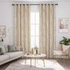 MYRU 2 Panels Set Foil Print Striped Curtains for Living