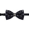 DiBanGu Sequin Bowtie for Men Solid Adjustable Pre-tied Bow Tie