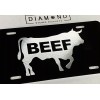 Diamond Etched Products Engraved Eat Beef Car Tag Diamond Etched