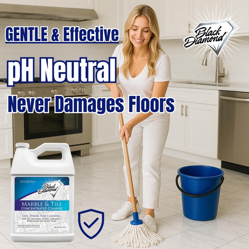 Black Diamond Stoneworks MARBLE & TILE FLOOR CLEANER. Great for