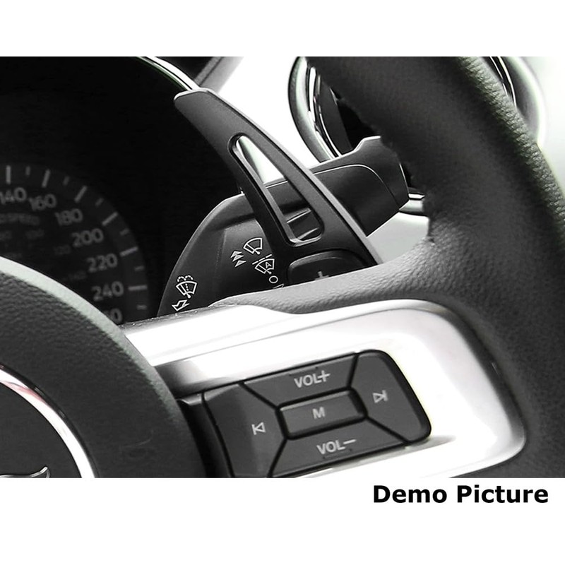 iJDMTOY Gloss Black Finish Larger Paddle Shifter Extensions Compatible with
