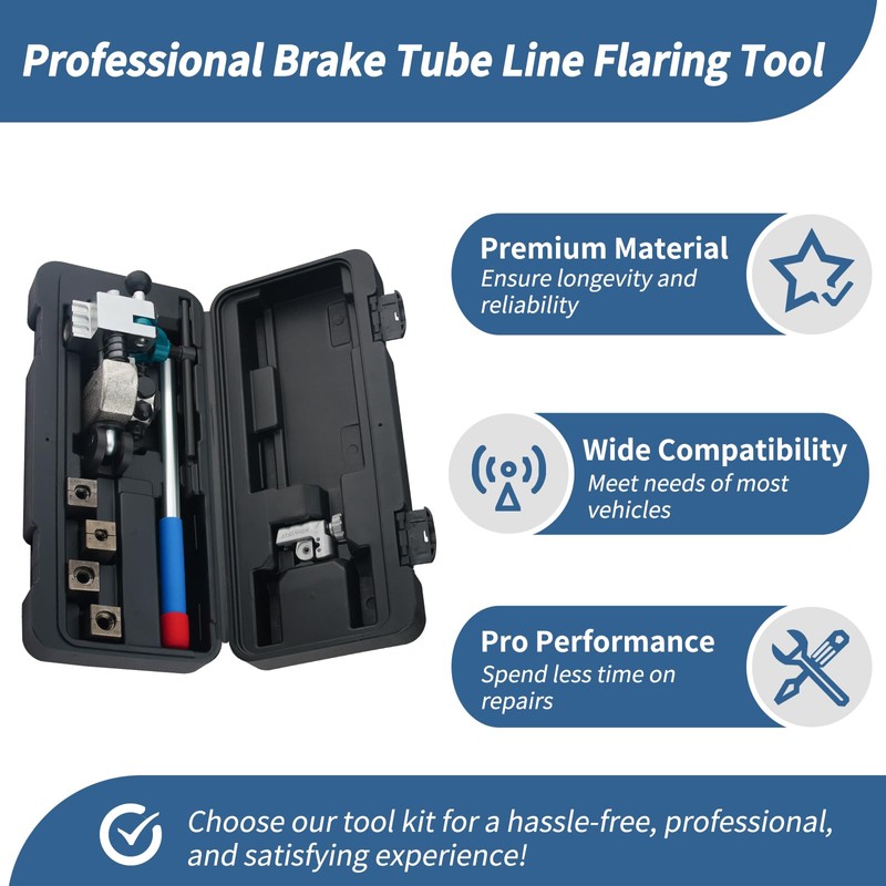 Bicos Professional Brake Line Flaring Tool 45 Degree Set Single,