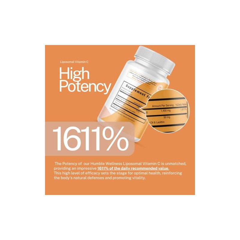 Vitamina C Liposomal 60 Cápsulas - Suplemento Antioxidante para la