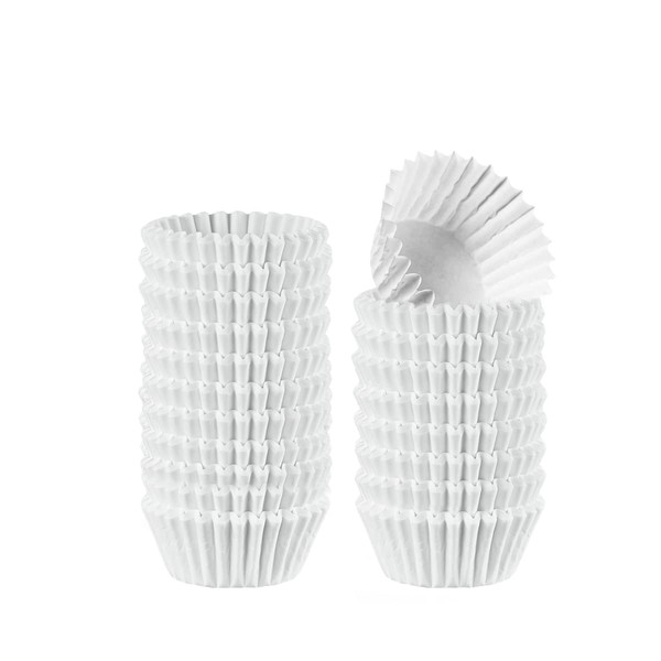 Mini White Cupcake Liners [500Pcs] Muffin Liners, Food Grade & Grease-Proof, Baking Cups