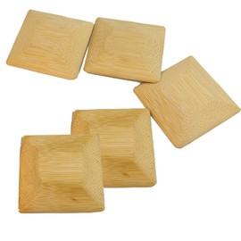 5Pcs 2.75 Inch Square Bamboo Pot Scrapers Pan Scraper Home Kitchen Clean Scraper Tool for Pans, Dishes, Bowls, Plates Cleaning Tools