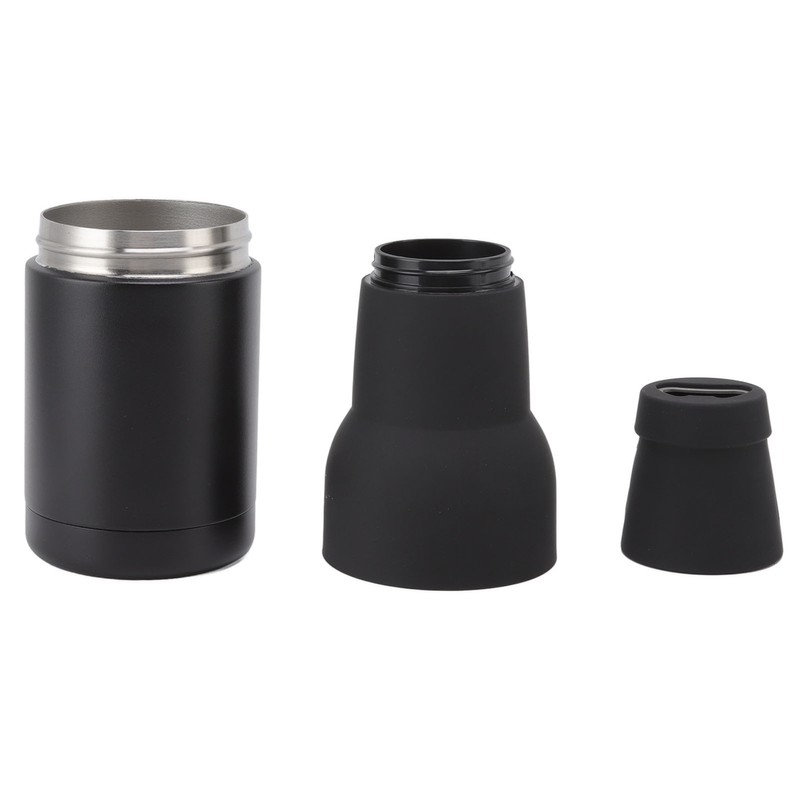 Stainless Steel Beer Can Double Walled Black Simple Insulated Cola