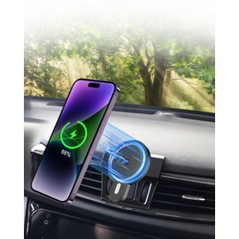Car Phone Mount for Nissan Rogue 2014-2017 2018 2019 2020 Accessories Custom Air Vent Car Phone Holder Magnetic 15W Fast Wireless Charger Hands Free 360° Rotation Cell Phone Automobile Cradles