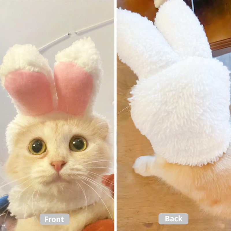 Cat Costume Bunny Rabbit Hat with Ears for Cats &