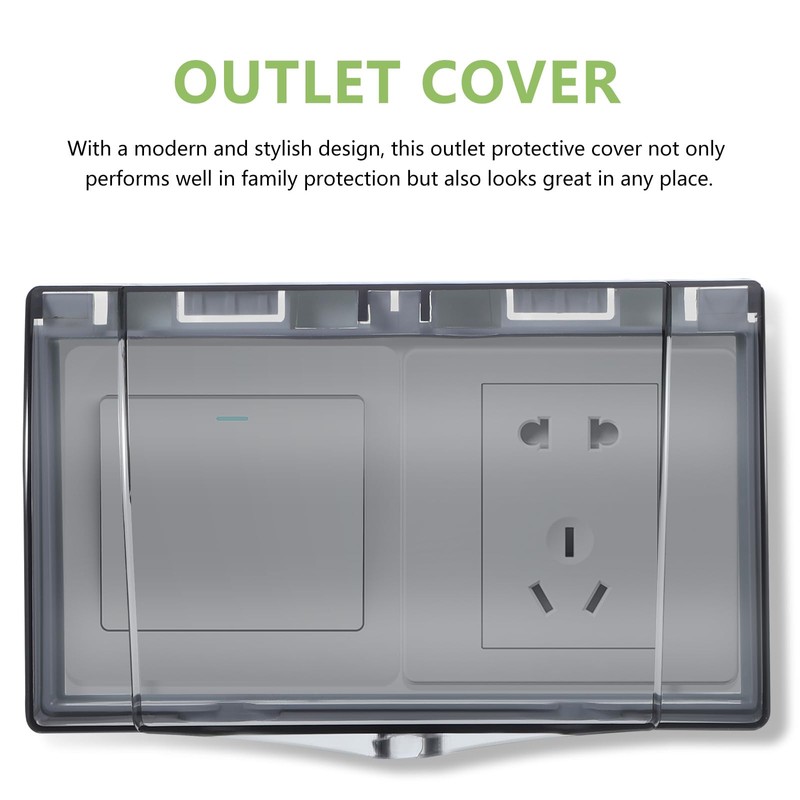 TOPPERFUN Tapa de Enchufe Impermeable, 19.00x11.50x4.50cm Tapa de Enchufe de