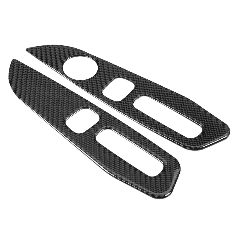 Seat Adjustment Button Panel Trim Soft Carbon Fiber Decoration Fit
