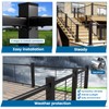 Muzata 6'6" Aluminum Handrail Kit Black Cable Railing System Work