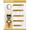 Bathtub Drain Tip-Toe Trim Set with Two-Hole Overflow Faceplate, Replacement