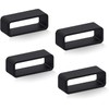 Vintage Time Watches | 4 x Black Rubber Watch Strap