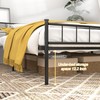 LUBEDCY Queen Metal Platform Bed Frame, Victorian Vintage Style, Wrought