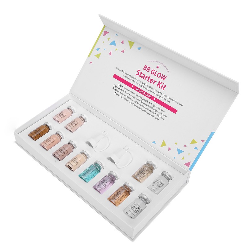 ibcccndc 6pcs Liquid Foundation 6pcs Serum Face Skin Brightening Rejuvenation